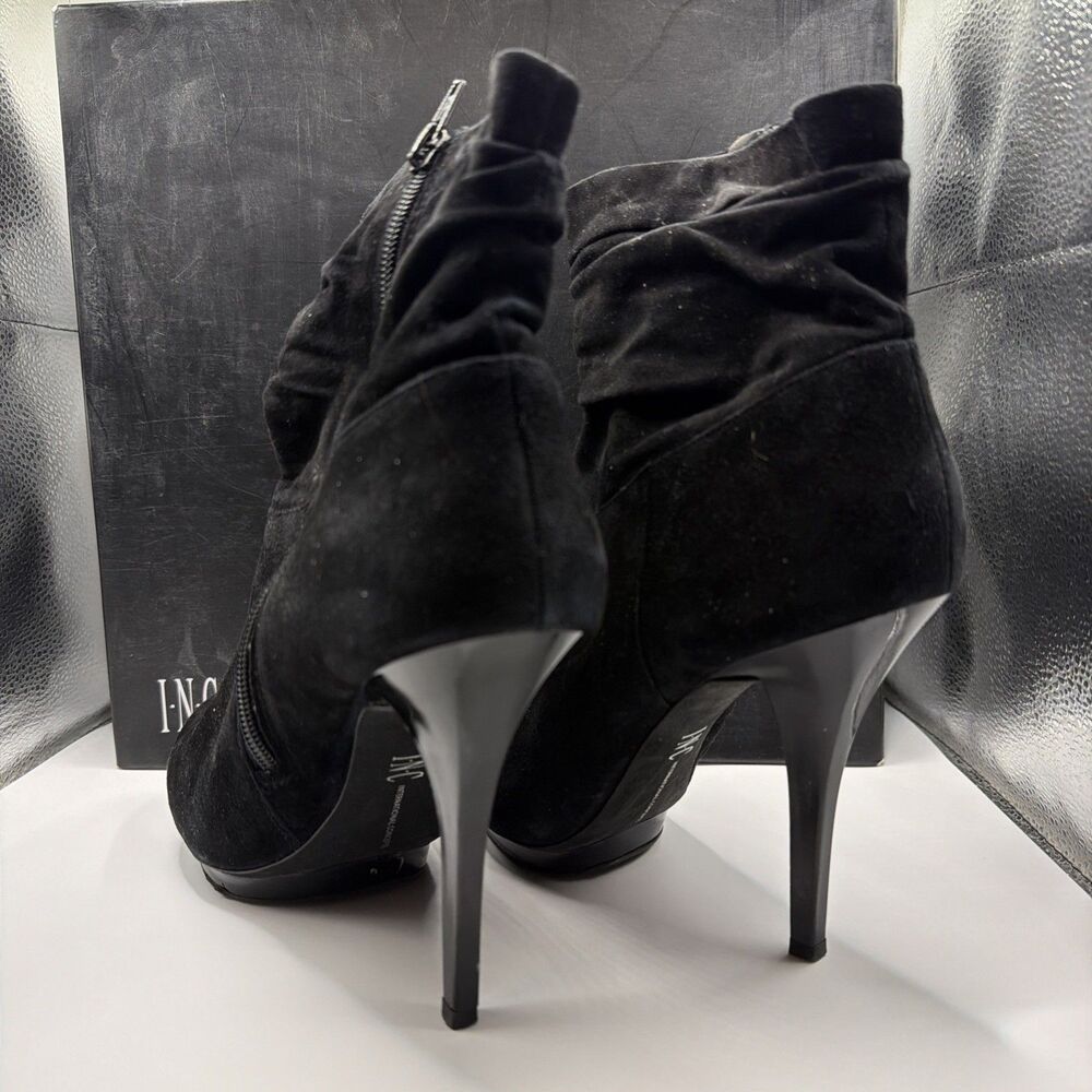 INC International Concepts Gallia Black Suede Women's Shoes Sz 8.5 M Boots